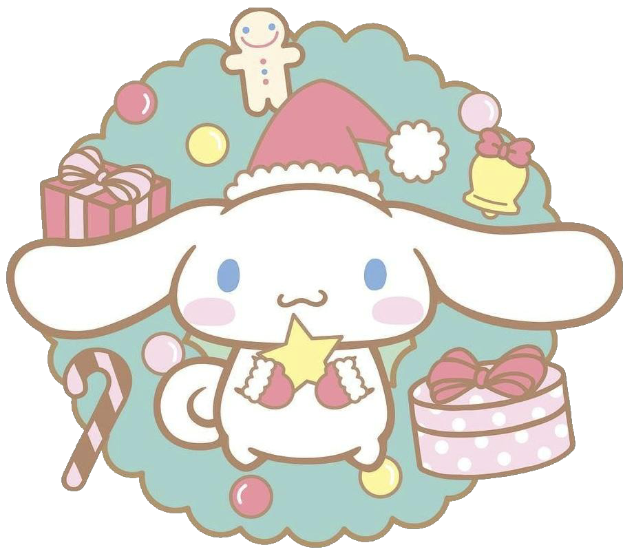 cinnamoroll with a christmas wreath