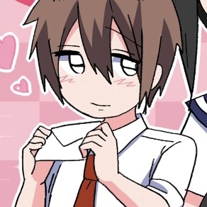 ougi shota, a boy with short brown hair, white eyes and fair skin wearing a collared shirt and a red tie